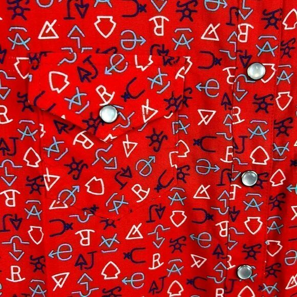 NWT Cruel Denim Snap Button Front Shirt Long Sleeve Sz S Red Ranch Brands Wester - Picture 3 of 6